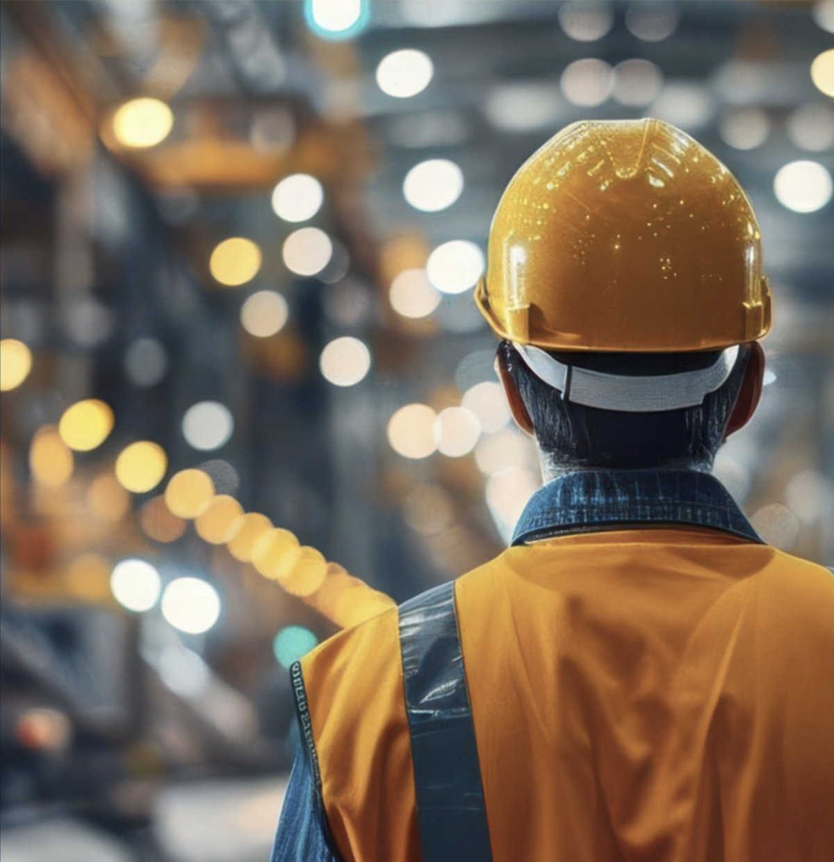 Frontline worker reviewing a logbook in an industrial facility